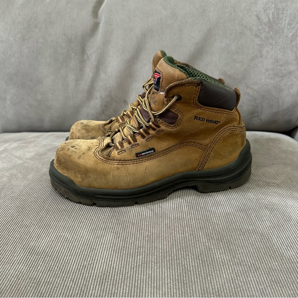 Red Wing Women's Size 7.5 D King Toe Steel Toe Work Boots Chestnut Brown #2340